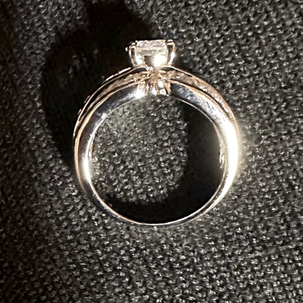 Diamonique 100 - Facet 3.50 cttw Ring, Platinum Clad over Sterling Silver - Picture 3 of 16
